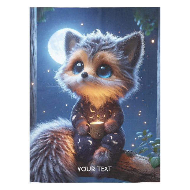 Mantel Fantasy Cute Fox Cub Café (Anverso)