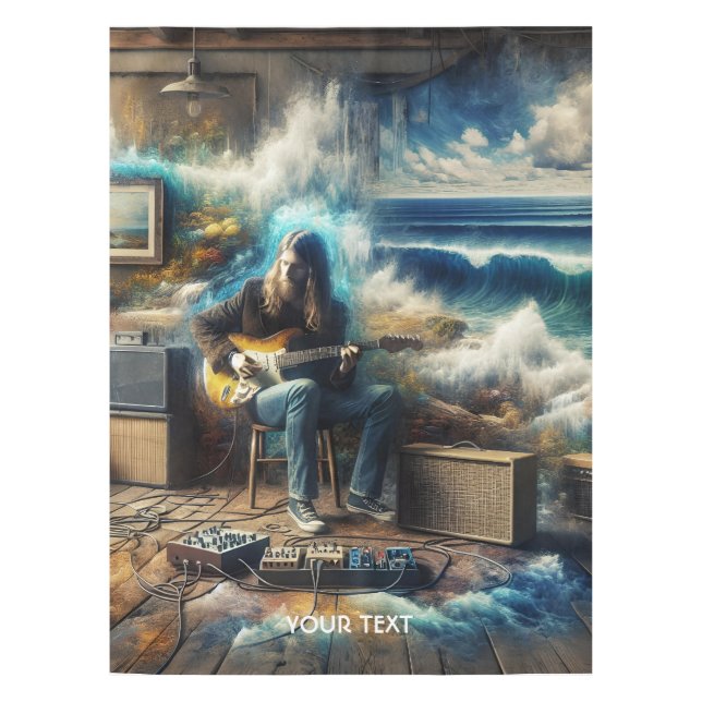 Mantel Fantasy Cute Music Guitar Ocean (Anverso)