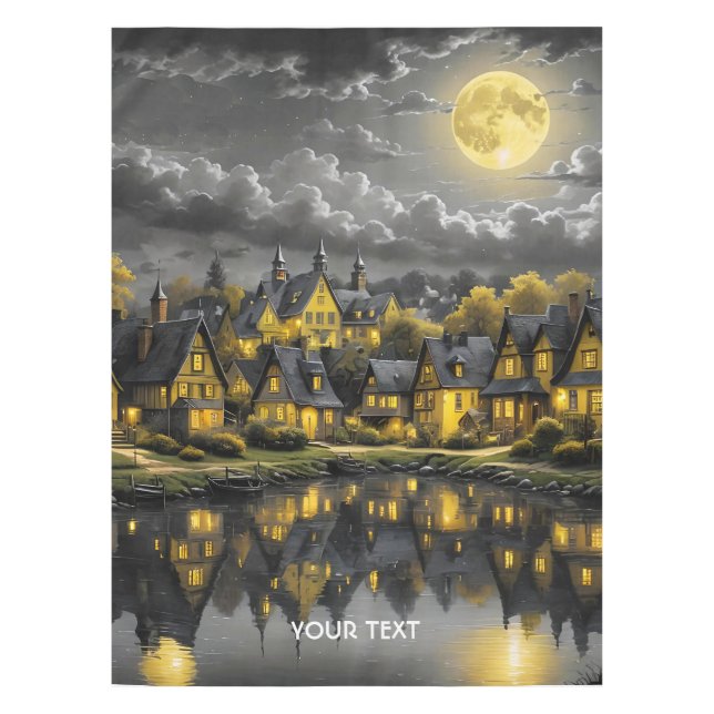 Mantel Fantasy Cute Night Lake Moon (Anverso)
