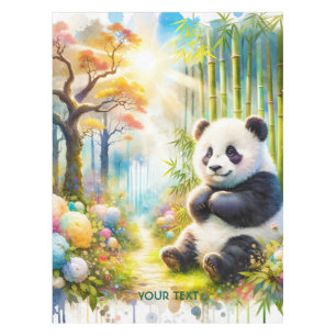 Mantel Fantasy Cute Panda Bamboo Forest