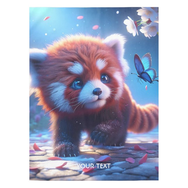Mantel Fantasy Cute Panda Red Butterfly (Anverso)