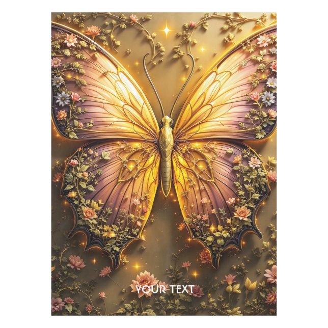 Mantel Fantasy Cute Plum Peach Butfly (Anverso)