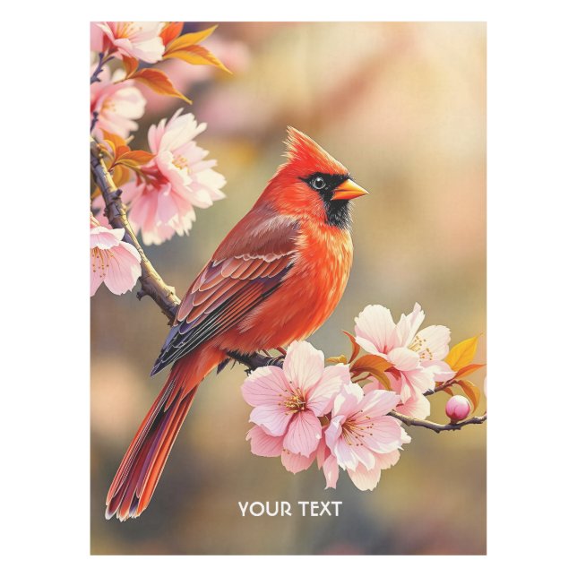 Mantel Fantasy Cute Red Bird Cherry (Anverso)