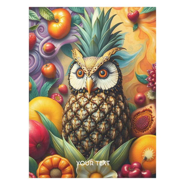 Mantel Fantasy Cute Serene Pineapple Owl (Anverso)