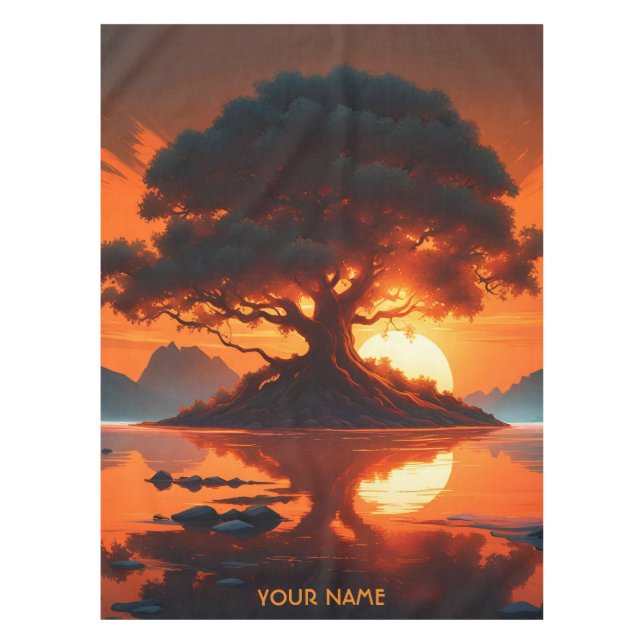 Mantel Fantasy Cute Vivid Big Beautiful Tree (Anverso)