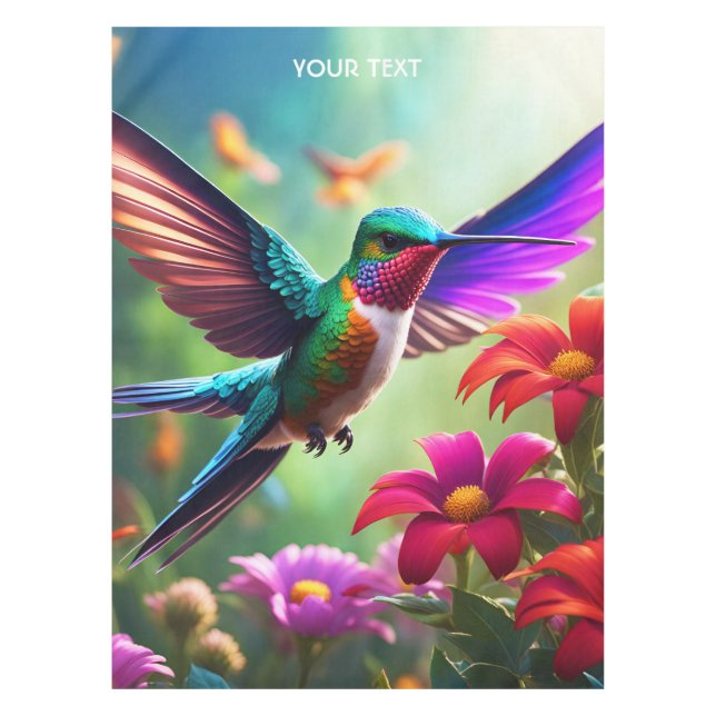 Mantel Fantasy Cute Vivid Birds Flowers Forest (Anverso)