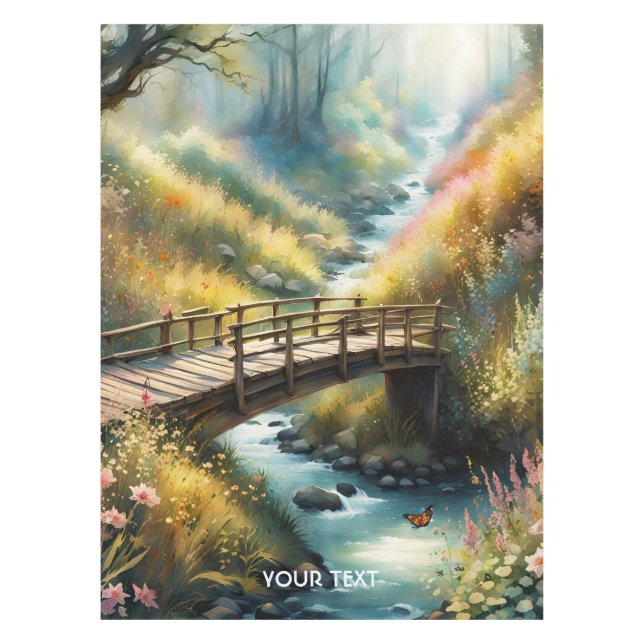 Mantel Fantasy Cute Vivid Bridge Morning River (Anverso)