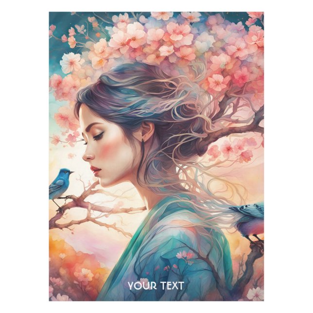 Mantel Fantasy Cute Vivid Chica Blossom Aves (Anverso)