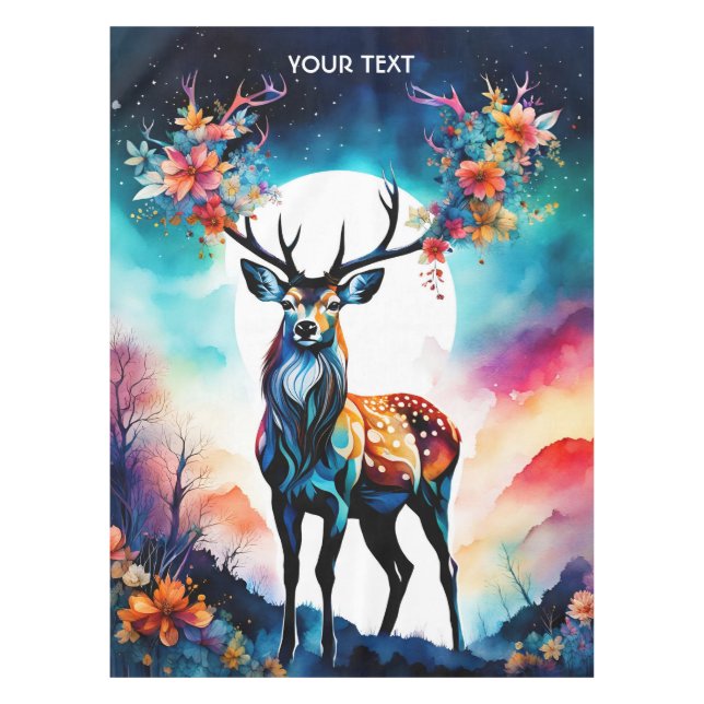 Mantel Fantasy Cute Vivid Deer Cubist Style (Anverso)