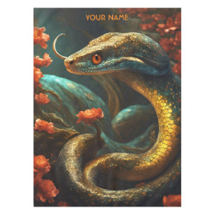 Mantel Fantasy Cute Vivid Flowers Serpent Mamba