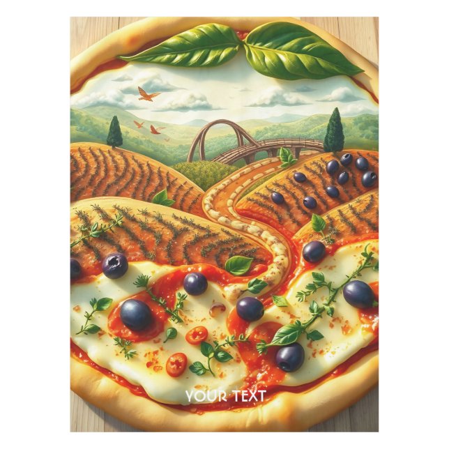 Mantel Fantasy Cute Whimsical Paisaje Italiano (Anverso)