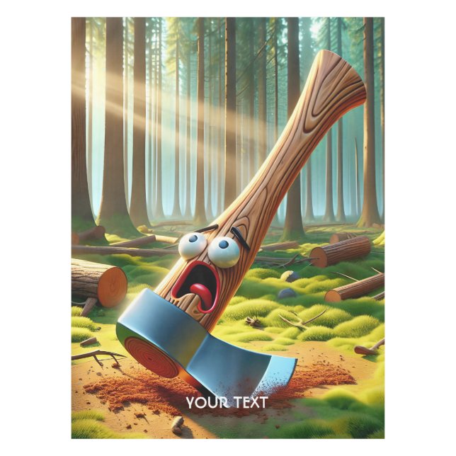 Mantel Fantasy Cute Wood Ax Forest (Anverso)