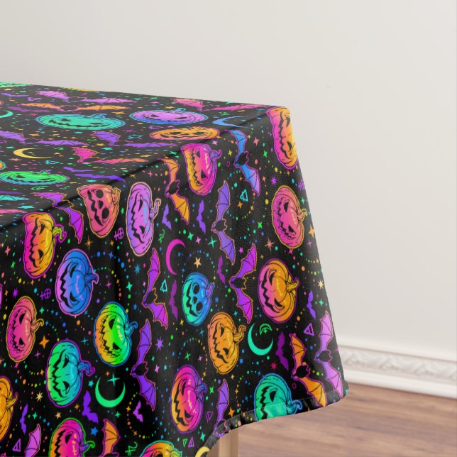 Mantel Farolillos Neon Jack-O-Lanterns, estrellas de murc (In Situ)