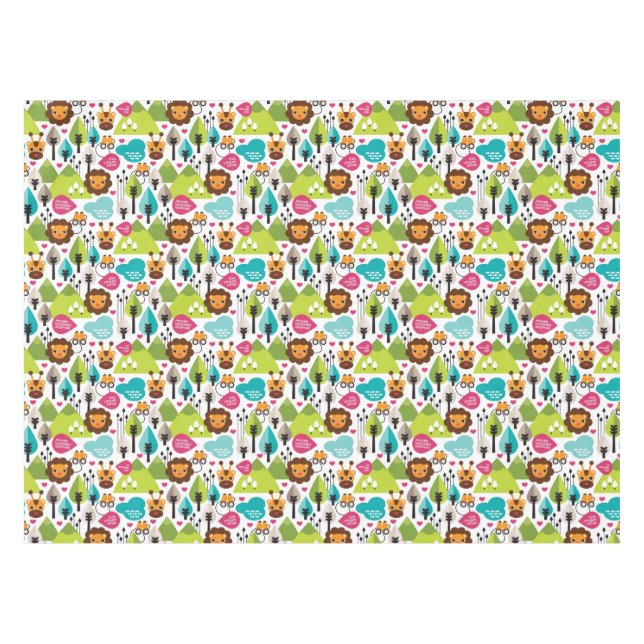 Mantel fauna retra del león del safari de los niños (Frente (Horizontal))