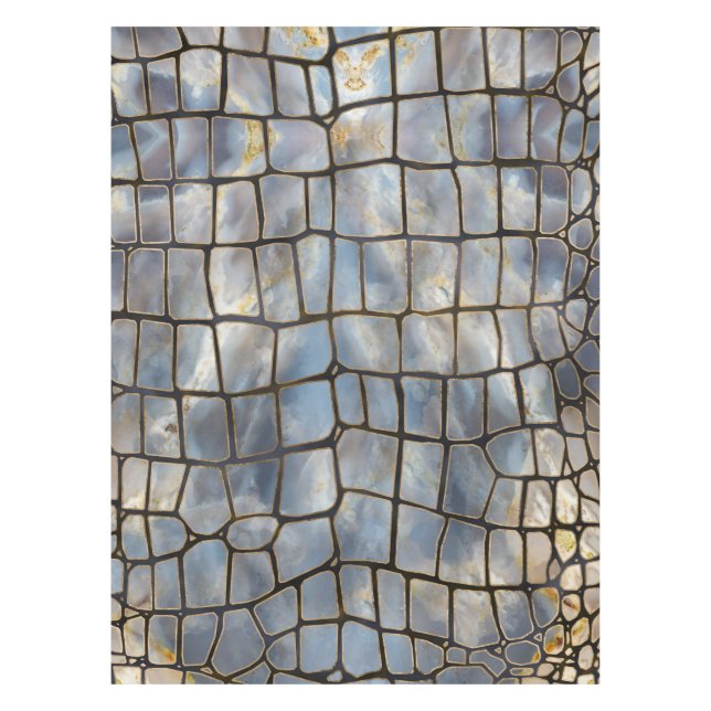 Mantel Faux Crocodile mármol y oro (Anverso)