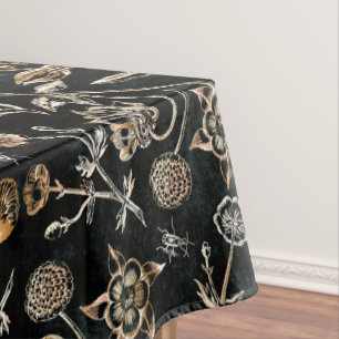Mantel Faux Gold Birds Beetles Flores Fruits de cerezo