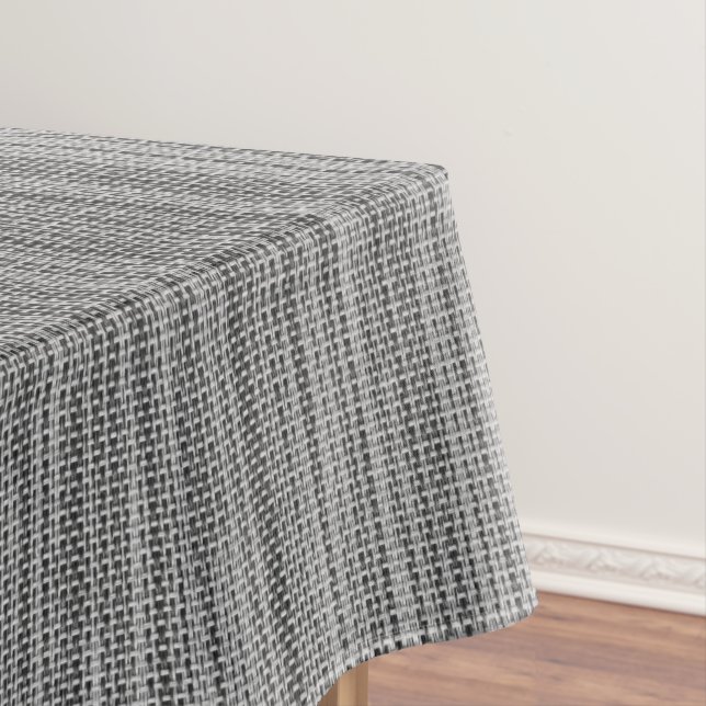 Mantel Faux Gray Fabric Tablecloth (In Situ)