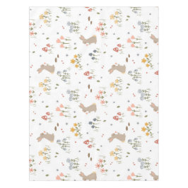 Mantel Felices fiestas para niños con flores silvestres d