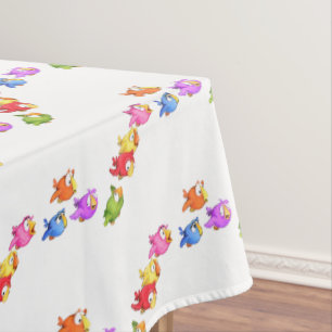 Mantel Felices Pájaros Voladores Tablecloth Sparrows