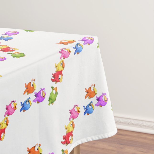 Mantel Felices Pájaros Voladores Tablecloth Sparrows (In Situ)