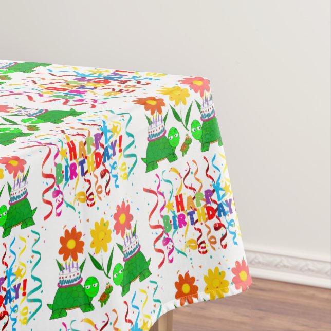 Mantel Felices Tortugas de Tablú de Cumpleaños (In Situ)