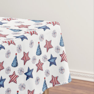 Mantel Feliz 4 de julio Cute Fiesta Pattern Tablecloth