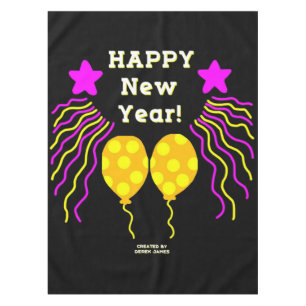 Mantel Feliz Año Nuevo Deseos Tablecloth