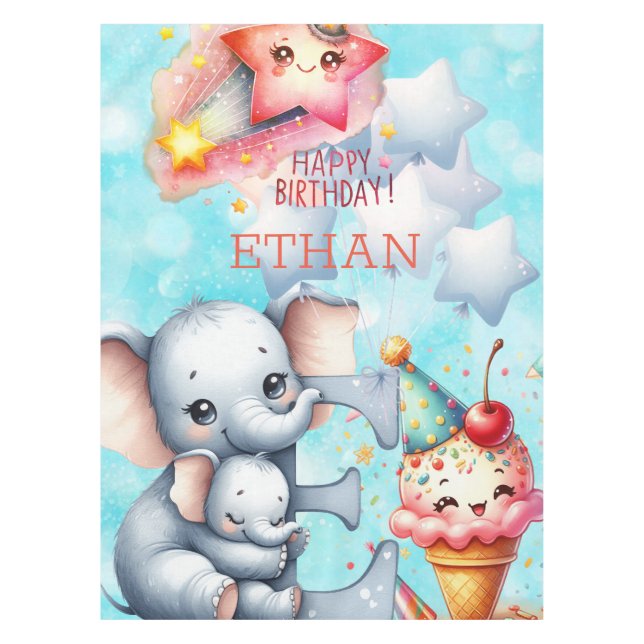 Mantel Feliz cumpleaños (Anverso)