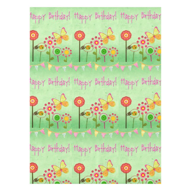 Mantel Feliz cumpleaños (Anverso)