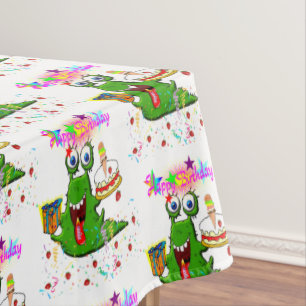 Mantel Feliz cumpleaños a Monstruo de Tablecloth