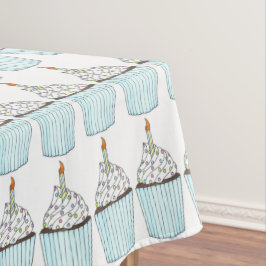 Mantel Feliz cumpleaños Blue Cake Cupakes Candle Sprinkle