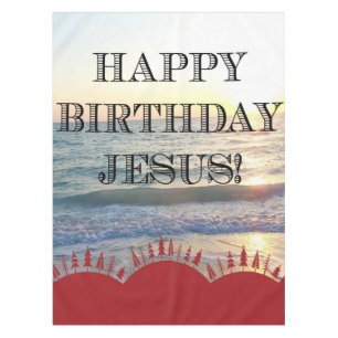 Mantel Feliz Cumpleaños Jesús Sobre El Océano