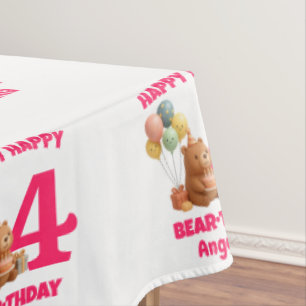 Mantel FELIZ CUMPLEAÑOS Osito de peluche Cumpleaños 4 año