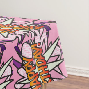 Mantel FELIZ CUMPLEAÑOS Pink Fun Retro Comic Book
