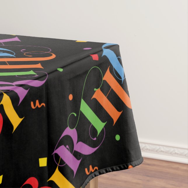 Mantel feliz cumpleaños por todo la impresión (In Situ)