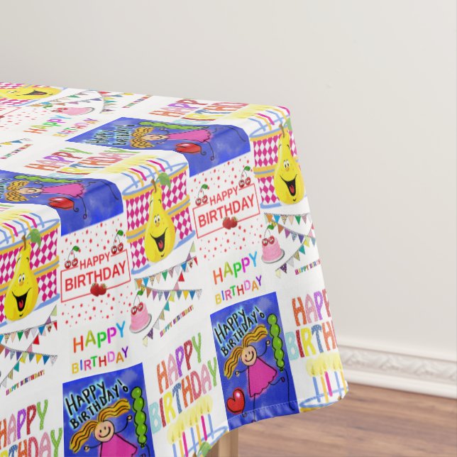 Mantel Feliz Cumpleaños Tablecloth (In Situ)