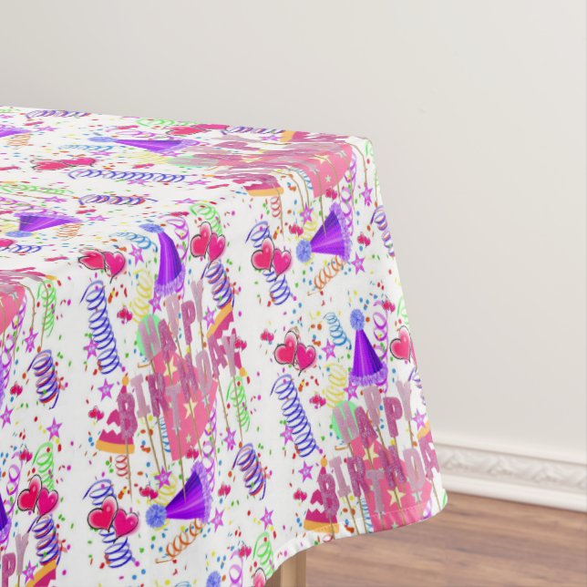 Mantel Feliz Cumpleaños Tablecloth (In Situ)