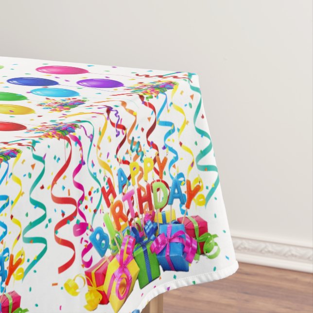 Mantel Feliz cumpleaños Tablecloth Confetti (In Situ)