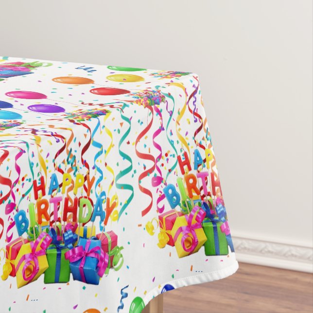 Mantel Feliz cumpleaños Tablecloth Confetti (In Situ)
