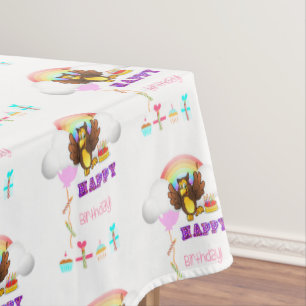 Mantel Feliz Cumpleaños Tablecloth Owl