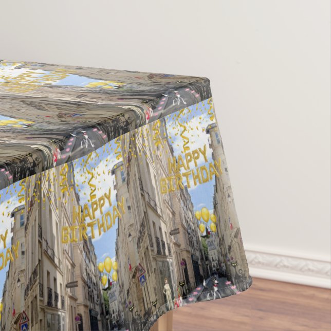 Mantel Feliz cumpleaños Tablecloth París Francia (In Situ)