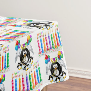 Mantel Feliz cumpleaños Tablecloth Penguin