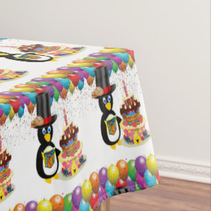 Mantel Feliz cumpleaños Tablecloth Penguin