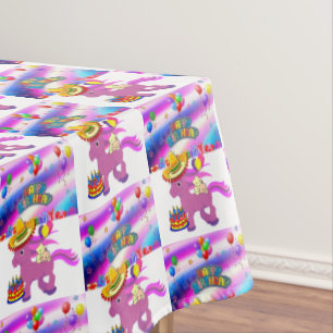 Mantel Feliz cumpleaños Tablecloth Pony