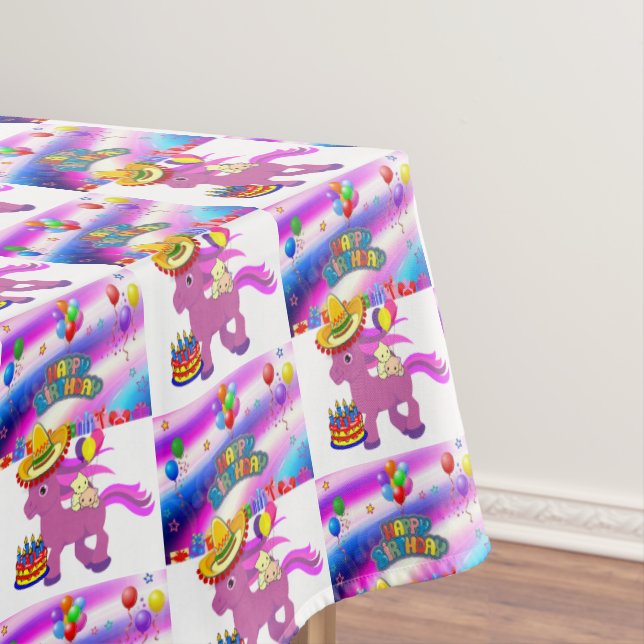 Mantel Feliz cumpleaños Tablecloth Pony (In Situ)