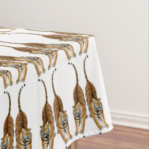 Mantel feliz del tigre de Bengala que estira
