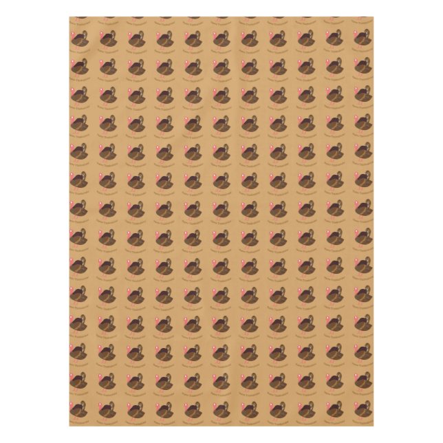 Mantel Feliz Día de Acción de Gracias Turquía (Anverso)