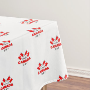 Mantel Feliz Día de Canadá Blanco Rojo Banderas canadiens