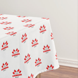 Mantel Feliz Día de Canadá blanco rojo banderas canadiens