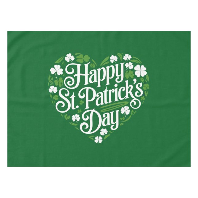 Mantel Feliz día de San Patricio  (Frente (Horizontal))